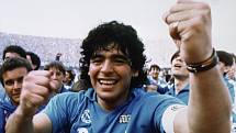 Diego Maradona v dresu italské Neapole.