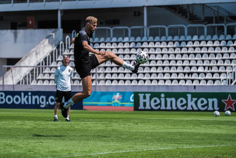 Trénink českých fotbalistů před osmifinále s Nizozemskem.