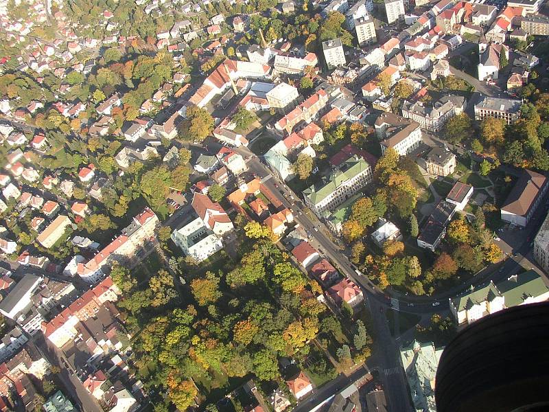 Loreta v Rumburku na leteckém snímku