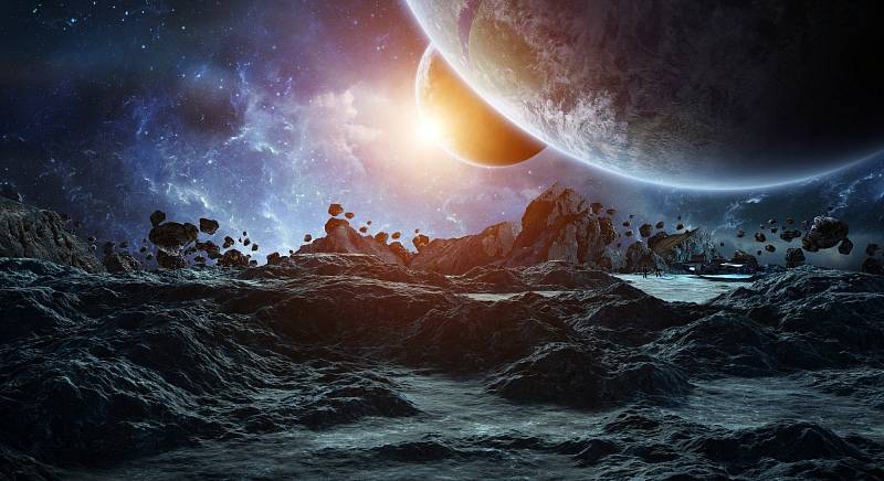 Povrch exoplanety, ilustrační foto