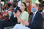 British Prince William and his wife Kate visiting the Caribbean