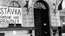 Stávka na fakultě žurnalistiky, listopad 89
