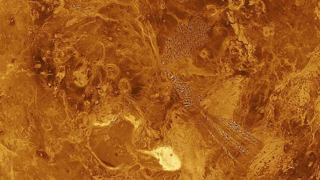Povrch Venuše. Ilustrační snímek