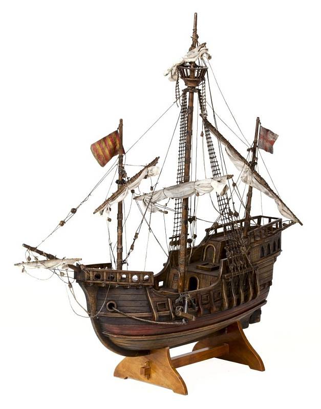 Santa María, model Kolumbovy hlavní lodi, na které doplul do Ameriky. 