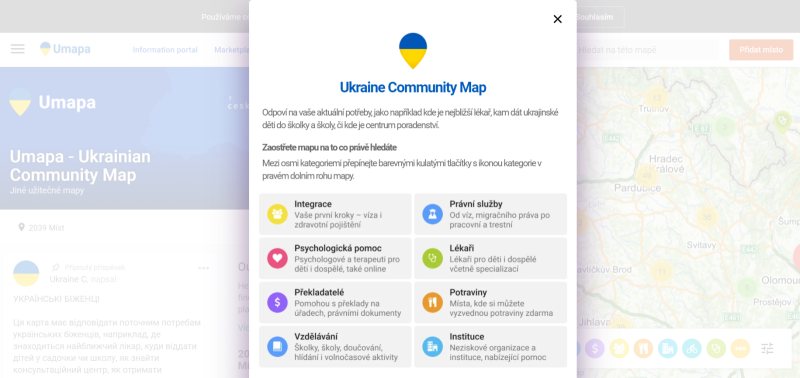 Unikátní komunitní mapa má pomoci Ukrajincům