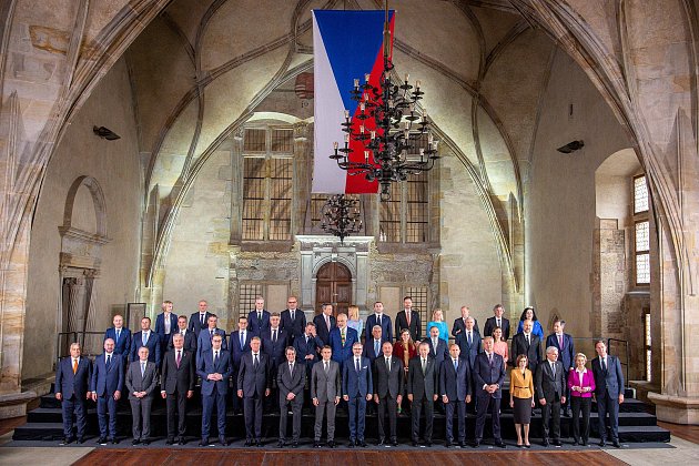 Příjezd státníků na první jednání širšího formátu evropských zemí, Evropského politického společenství, 6. října 2022, Pražský hrad, Praha.