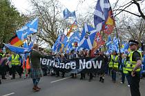 Pochod za nezávislost Skotska v květnu 2018 v Glasgow