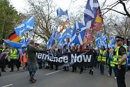 Pochod za nezávislost Skotska v květnu 2018 v Glasgow