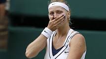 Petra Kvitová se raduje, vyhrála Wimbledon.