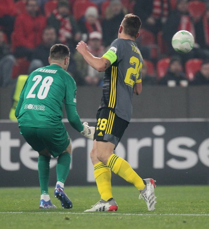 Fotbalisté Slavie Praha se v Edenu utkali s Feyenoordem Rotterdam.