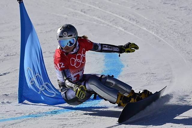 Ester Ledecká v paralelním obřím slalomu v Pekingu