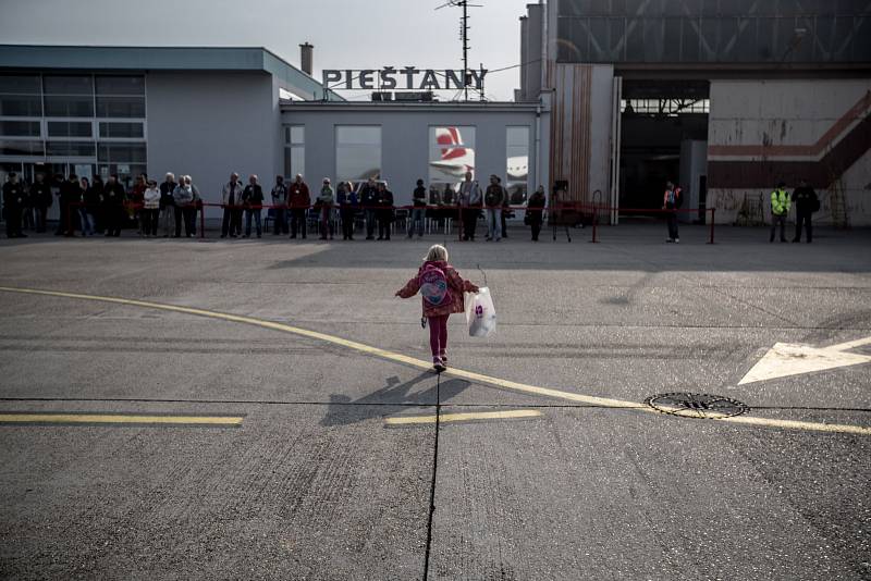 Vzpomínkový let Airbusu A319 na lince Praha - Piešťany - Brno - Praha.