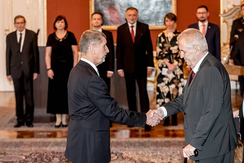 Prezident Miloš Zeman jmenoval 6. prosince na Pražském hradě Andreje Babiše premiérem.