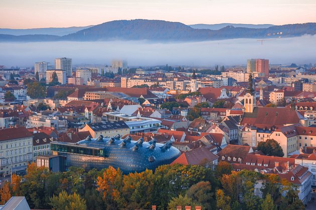 Graz má krásné historické centrum zapsané na seznamu UNESCO.