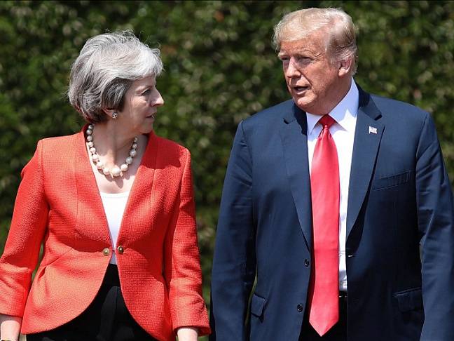 Americký prezident Donald Trump a britská premiérka Theresa Mayová.