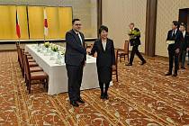 Český ministr zahraničí Jan Lipavský se šéfkou japonské diplomacie Jóko Kamikawaovou podepsal dohodu o leteckých službách.