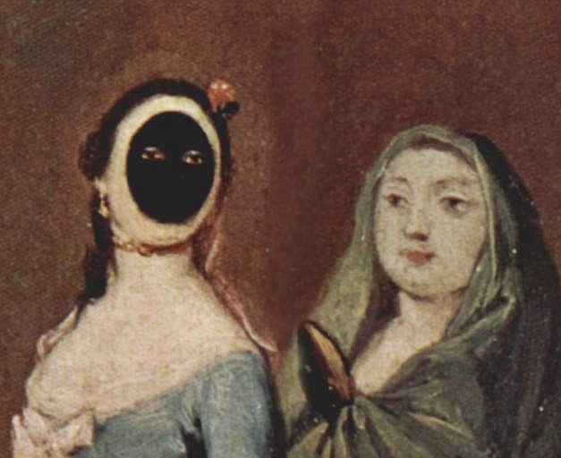 Jednou z typických benátských karnevalových masek je Moretta. Nosily ji ženy. Není nijak zdobená, a nemá ústa, takže je její nositel s maskou němý.
