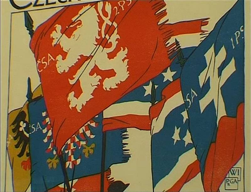 Český lev byl zásadní součástí symboliky československých legií, bojujících během 1. světové války za vznik nezávislého Československa