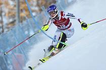 Česká lyžařka Martina Dubovská ve slalomu SP v Levi