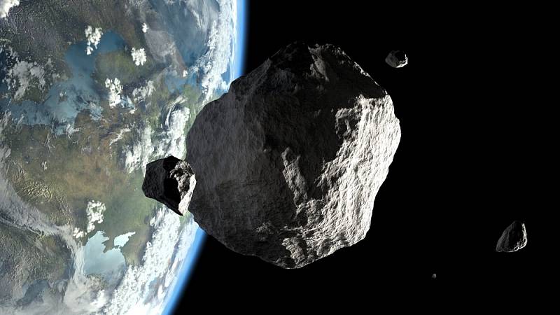 Vizualizace asteroidu.