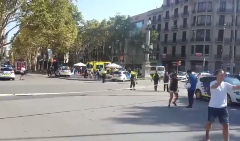 Barcelona, místo útoku