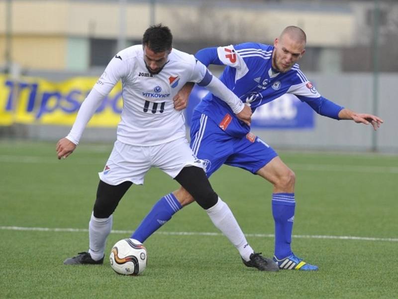 Milan Baroš z Ostravy (vlevo) a Martin Šindelář z Olomouce.