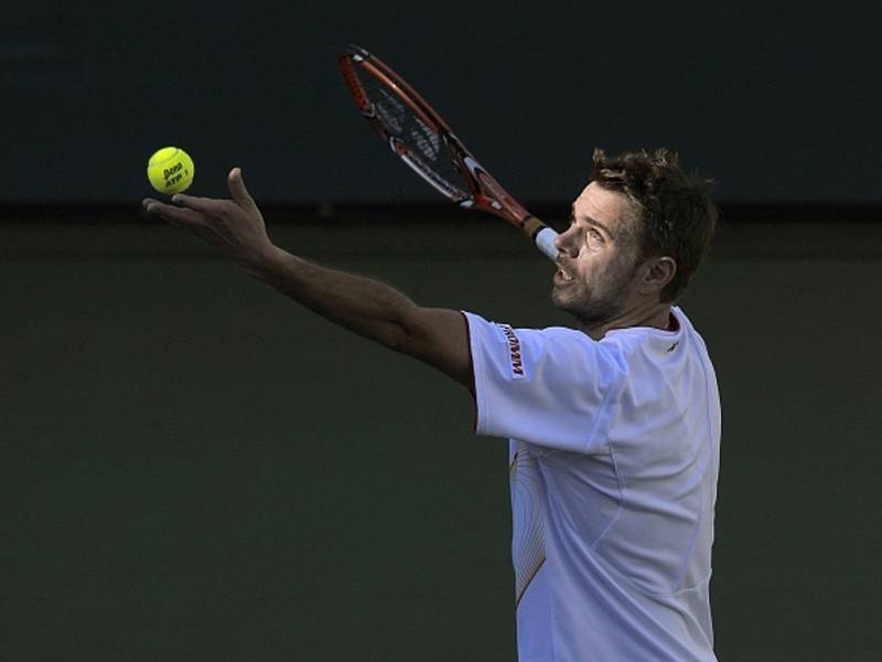 Stanislas Wawrinka na Masters v Indian Wells.