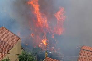 Lesní požáry na portugalském ostrově Madeira zasáhly tamní metropoli, kde spálily několik domů.