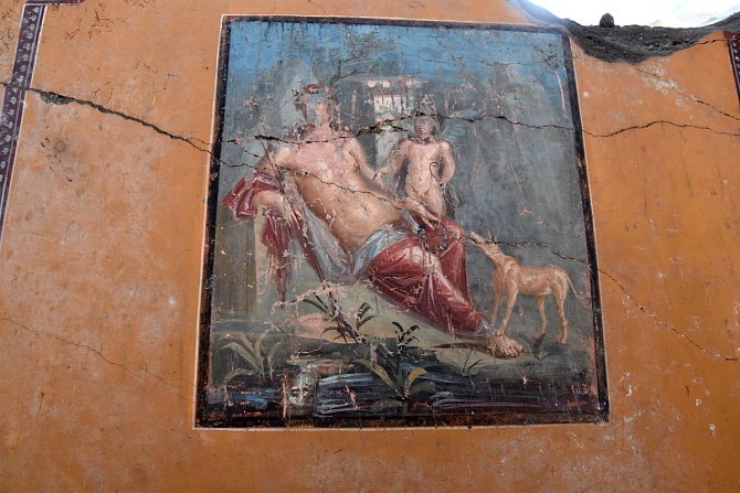 Freska s výjevem z mýtu o Narcisovi (Narkissos)