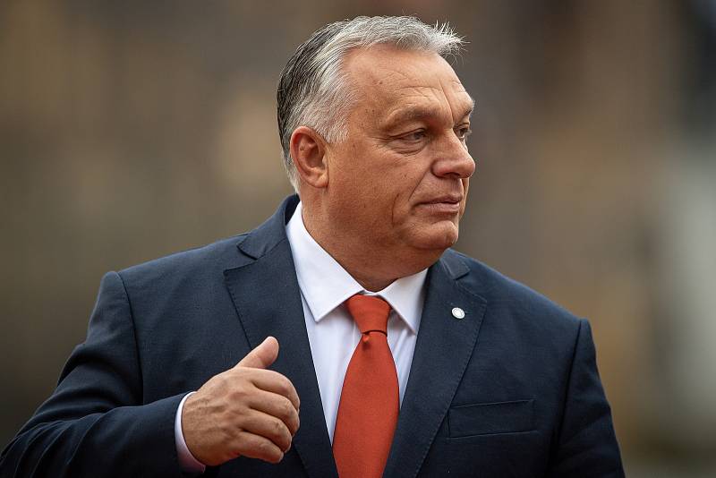 Příjezd politiků na neformální summit Evropské unie, 7. října 2022, Pražský hrad, Praha. Maďarský premiér Viktor Orbán