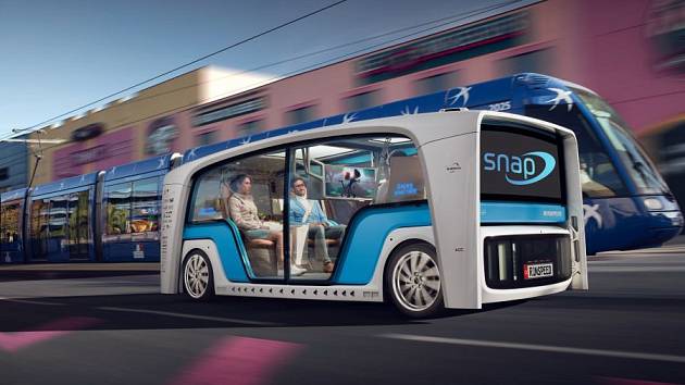 Rinspeed Snap je jeden z konceptů plně autonomních vozů.