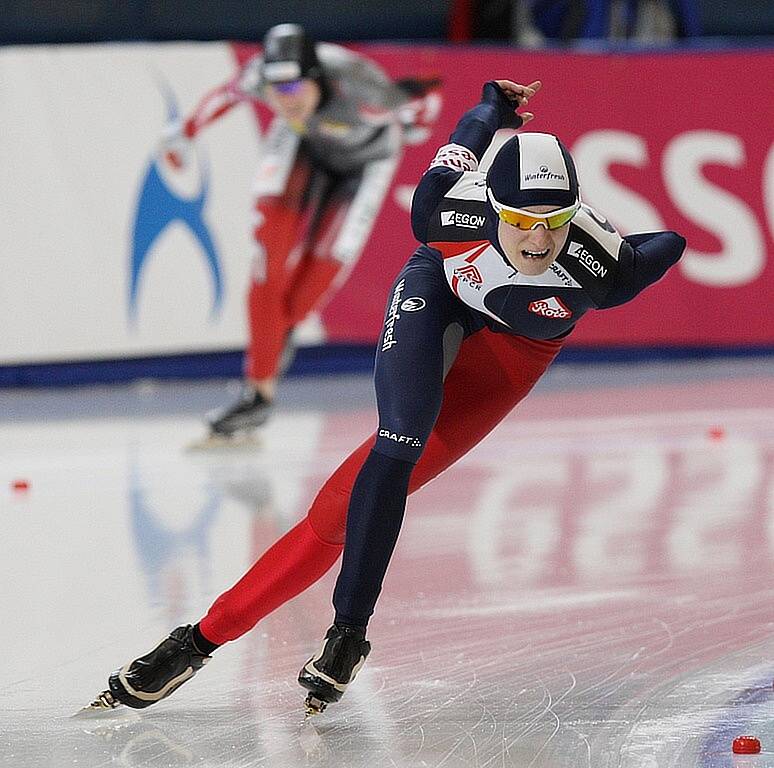 Martiná Sáblíková na dráze ve Vancouveru.