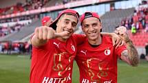 Mistrovské oslavy fotbalistů Slavie.