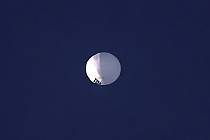 Čínský balón nad územím USA, 1. února 2023.