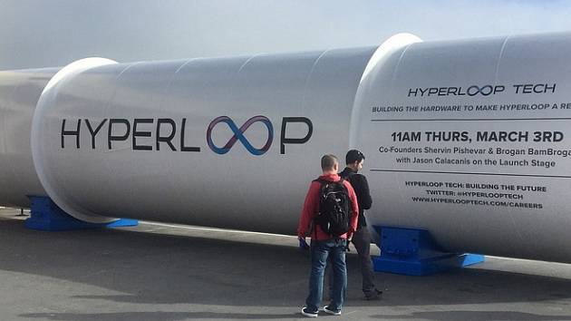 Koncept vysokorychlostního transportního systému Hyperloop. Ilustrační foto.