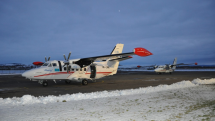 Odlet letounu L-410 v barvách aerolinek Zhetysu z kunovického letiště Aircraft Industries do Kazachstánu.