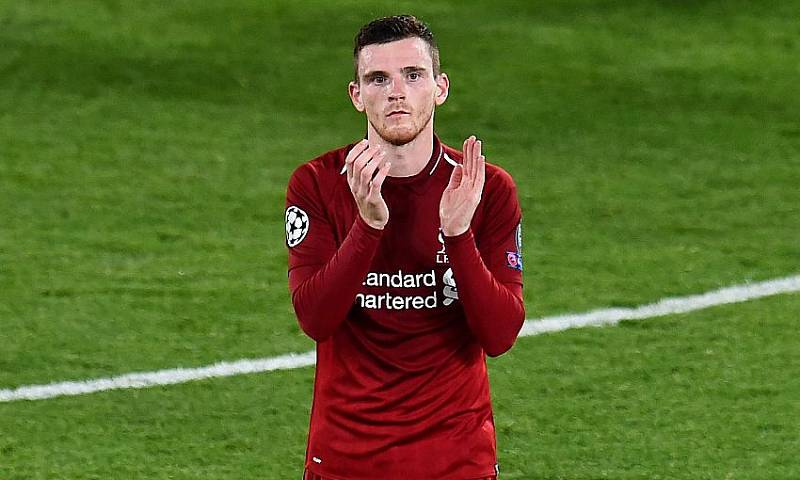 Obránce Liverpoolu Andy Robertson.