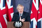 Britský premiér Boris Johnson oznamuje podrobnosti k dohodě Velké Británie a Evropské unie.