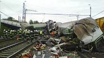 Tragická nehoda vlaků u Studénky.
