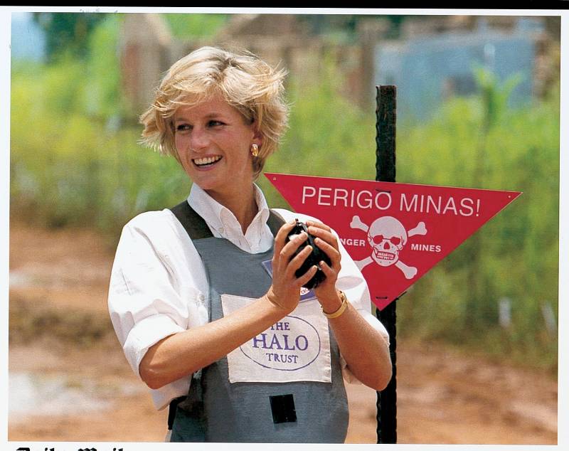 Po rozvodu se Diana soustředila hlavně na spolupráci s Červeným křížem. Jednou z hlavních oblastí jejího zájmu byl boj proti pozemním minám, jehož součástí byla návštěva Angoly.