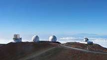 Observatoře Mauna Kea na Havaji.