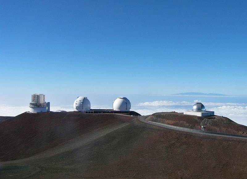 Observatoře Mauna Kea na Havaji.