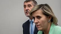 Tisková konference po jednání předsednictva hnutí ANO o výsledku prezidentských voleb, 8. února 2023, Praha. Předseda Andrej Babiš