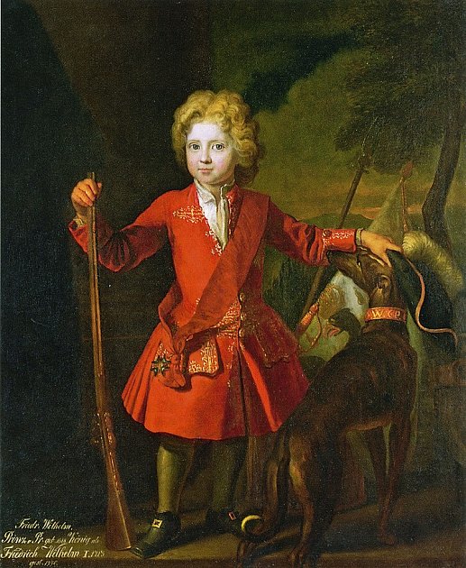 Pruský král Fridrich Vilém I. v dětství.