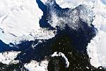 Satelitní snímek Antarktidy ze 4. února 2020