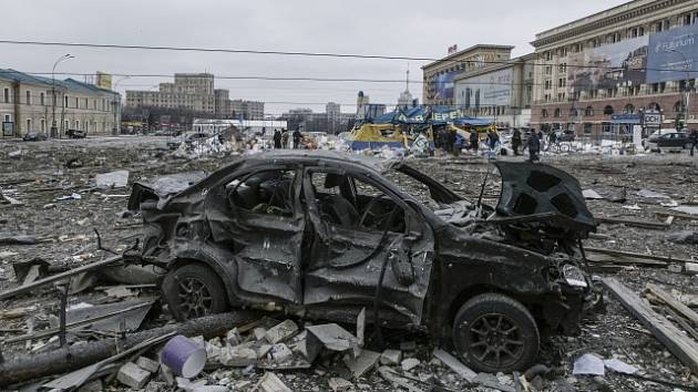 Záběry z ukrajinského města Charkov po masivním útoku Ruska.