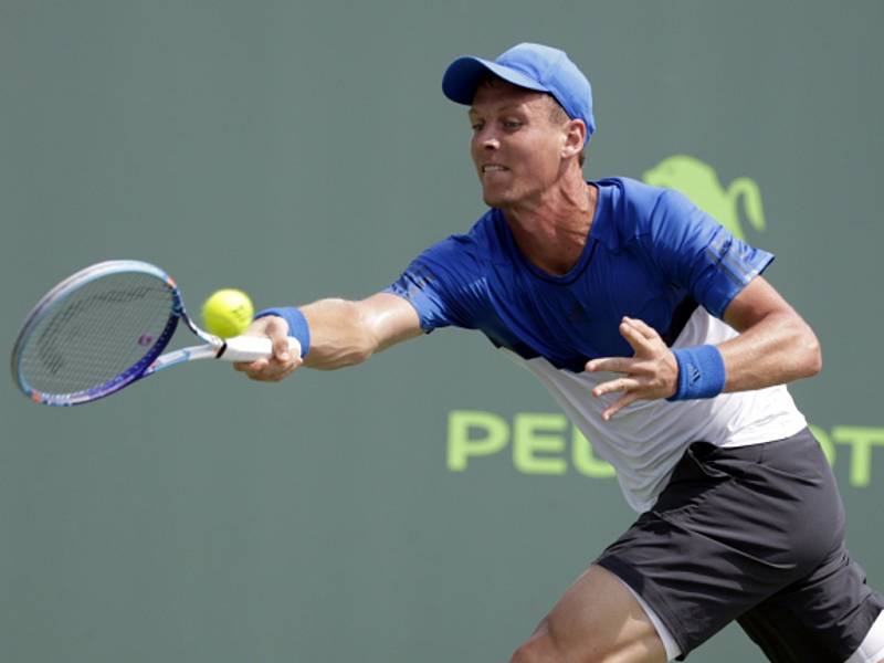 Tomáš Berdych na turnaji v Miami.