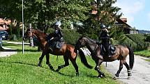 Mezi policejním jezdcem a jeho koněm i přes pracovní přísnost vzniká osobní vztah.