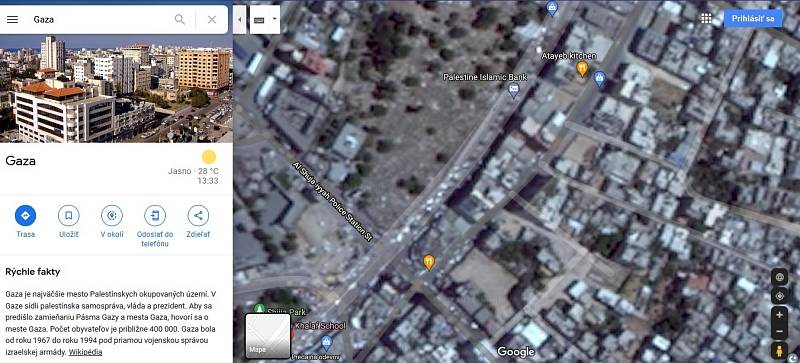 Na satelitních snímcích na Google Maps lze město Gaza vidět jen rozmazaně a v nízkém rozostření. Snímky jsou navíc již několik let staré. Vadí to zejména výzkumníkům pracujícím s otevřenými zdroji.