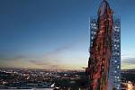 Nejvyšší budovu v Česku s názvem Top Tower (na vizualizaci) chce postavit developerská společnost Trigema v Nových Butovicích v Praze